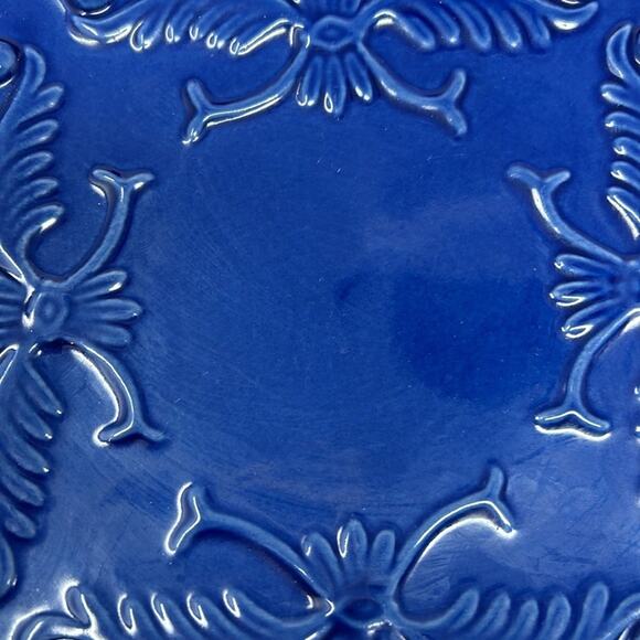 California Pantry Blue Cheese Plate Trivet Ceramic Microwave Safe 6" Square 2009 - Picture 6 of 6
